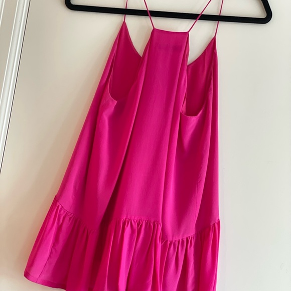 Les Petites Paris - Silk - Medium - Fushia - Pink Top with Ruffle - Picture 6 of 6
